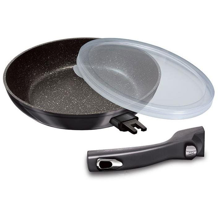 BerlingerHaus Carbon PRO Line Serpenyő levehető nyéllel + fedő, 28 cm (BH-6913)