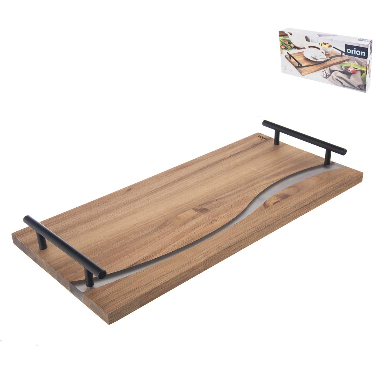 ORION akác/resin RIVER tálalótálca, 42 x 20 cm (153877)