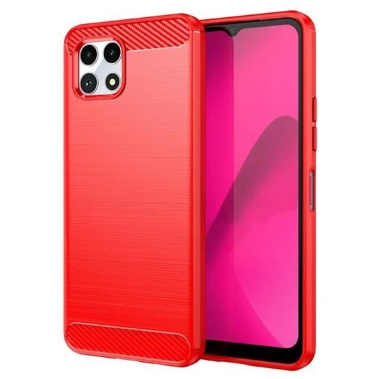 Gigapack T Phone 2 5G karbon mintás tok piros (GP-158649) (GP-158649)