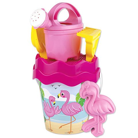 Androni Giocattoli flamingós homokozó szett vödörrel 6 részes (1335-0FEN) (1335-0FEN)