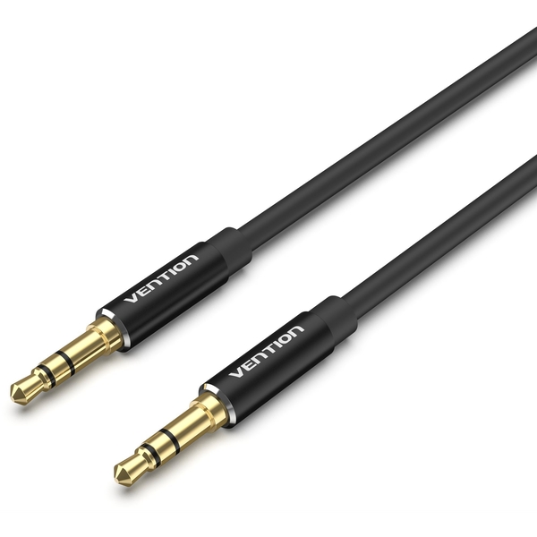 Vention 3.5 mm Male to Male Audio Cable 1m Black Aluminum Alloy Type