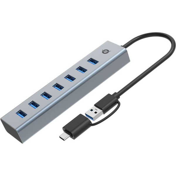 Conceptronic HUBBIES21G κατανεμητής διεπαφών USB 3.2 Gen 1 (3.1 Gen 1) Type-A 5000 Mbit/s Γκρι