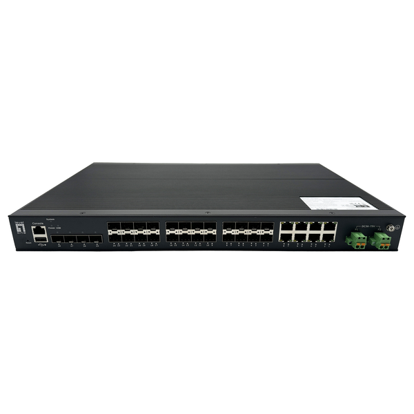 LevelOne IGU-2872 netværksswitch Administreret L2+ Sort