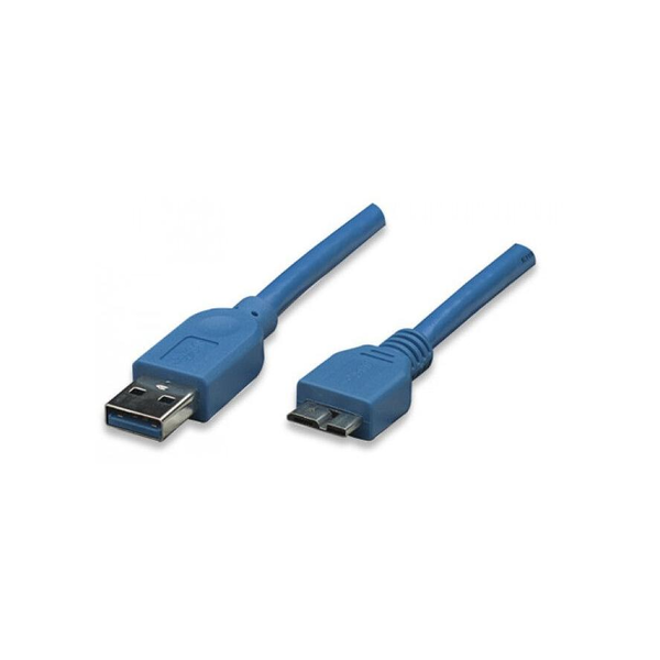 Techly 0.5m USB 3.0 A-Micro B M/M USB-kabel USB 3.2 Gen 1 (3.1 Gen 1) 0,5 m USB A Micro-USB B Blå