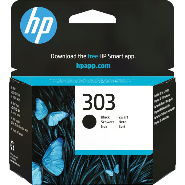 HP 303 Black Original Ink Cartridge cartucho de tinta 1 pieza(s) Estándar