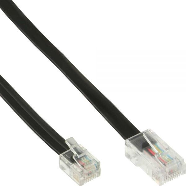 InLine 18863 cavo telefonico Nero