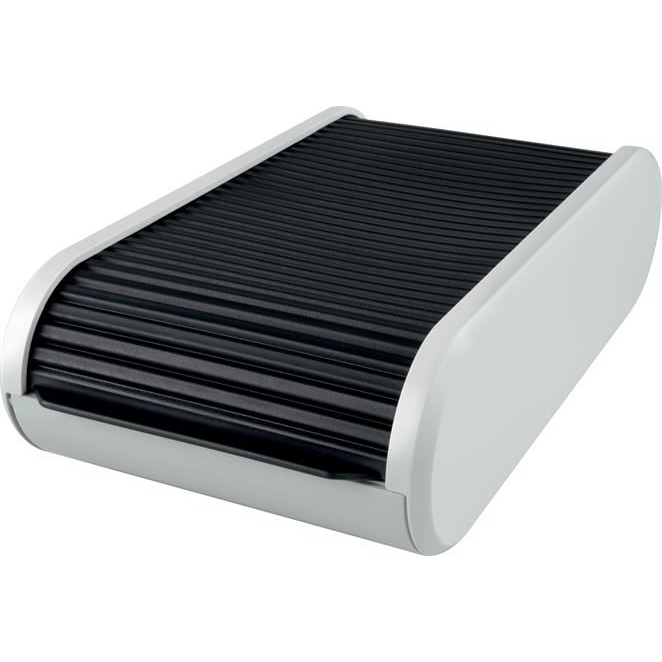 Helit Linear 300db-os, rolós, fekvő névjegytartó szürke-fekete (H6218098) (H6218098)