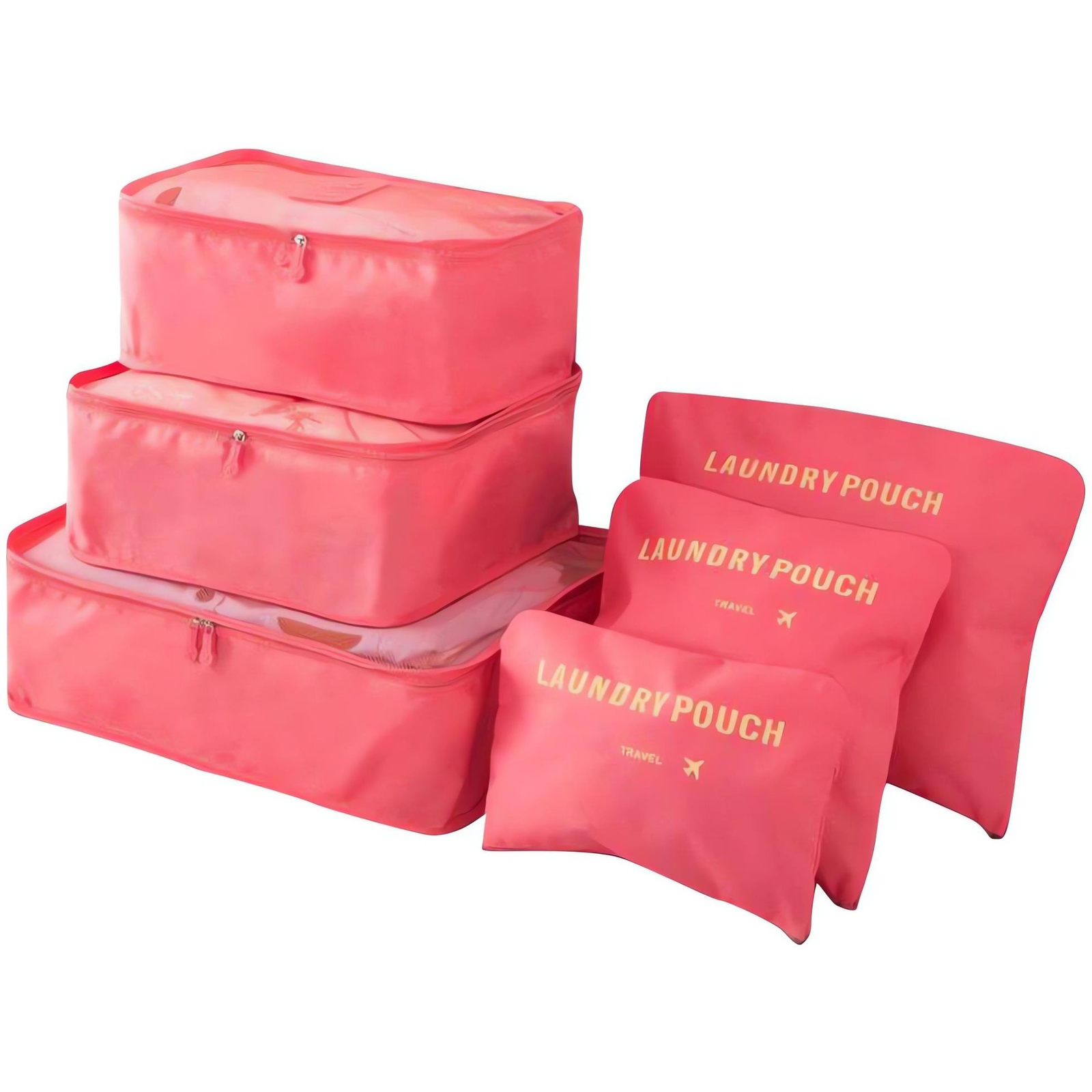 Verk 01500 Travel suitcase organizer set 6 pcs salmon (42363)