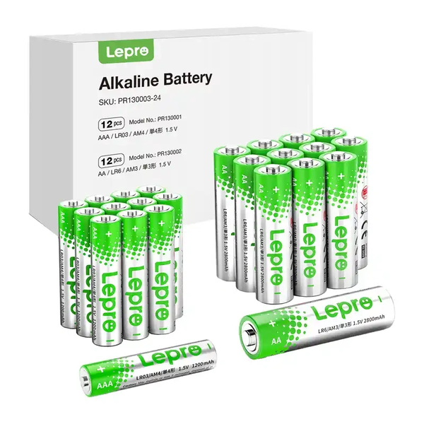 LEPRO 130003-24 AA/AAA alkáli elemek, 24 darabos csomag