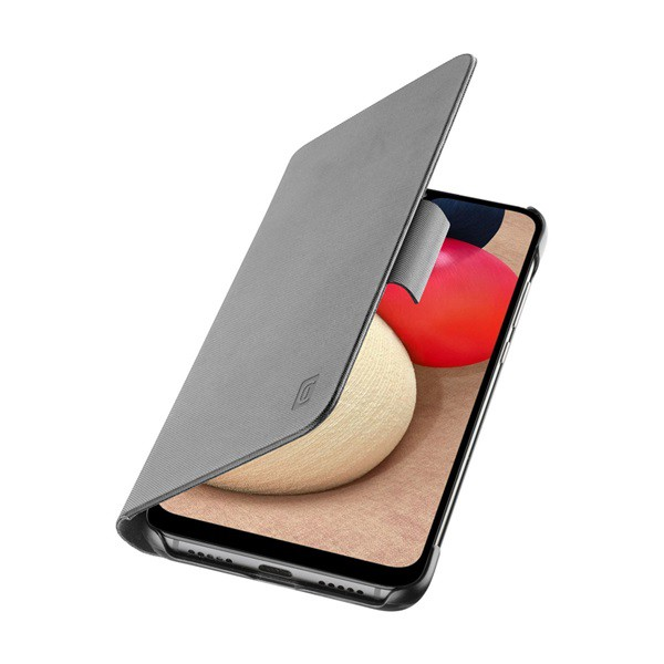 Xiaomi Redmi 9T / Poco M3 Husa Cellularline Book Stand, Efect piele (Flip, Deschidere laterala, Suport card bancar) Negru