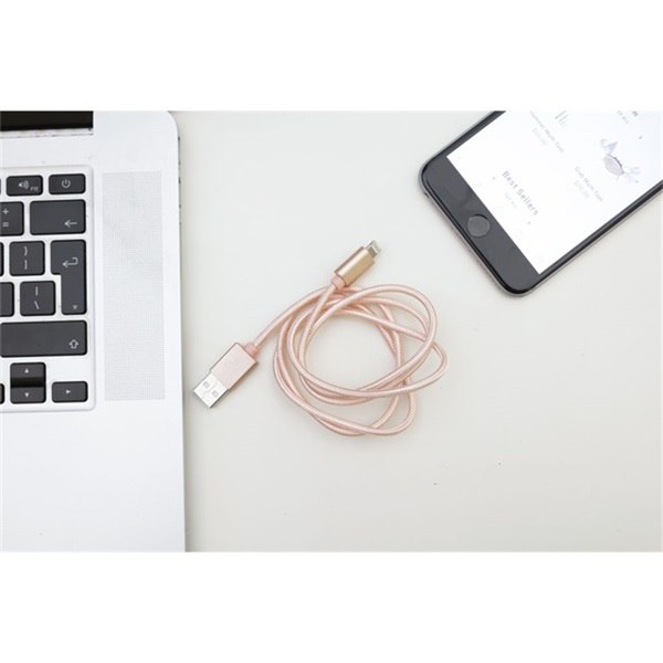 Kikkerland US142-RG-EU 1m-es rózsaszín Micro USB és iPhone kábel (US142-RG-EU)