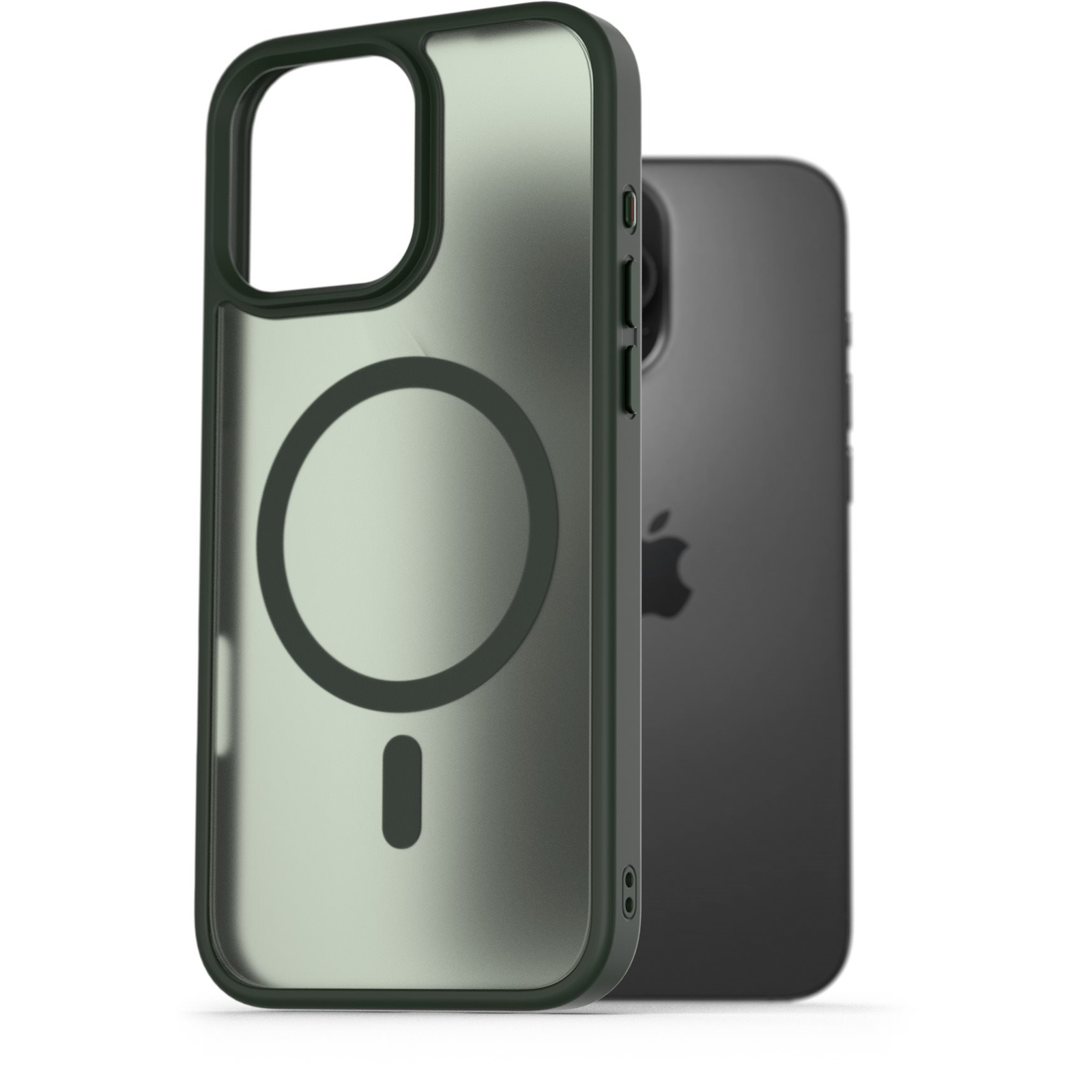 AlzaGuard Matte Case Compatible with Magsafe iPhone 16 Pro Max sötétzöld tok (AGD-PCMM76DE)