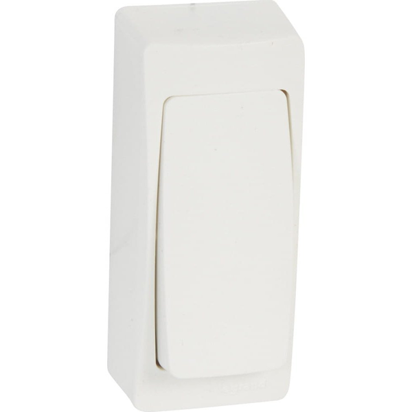 Legrand 086085 Oteo kerettel fehér falon kívüli keskeny egypólusú nyomó