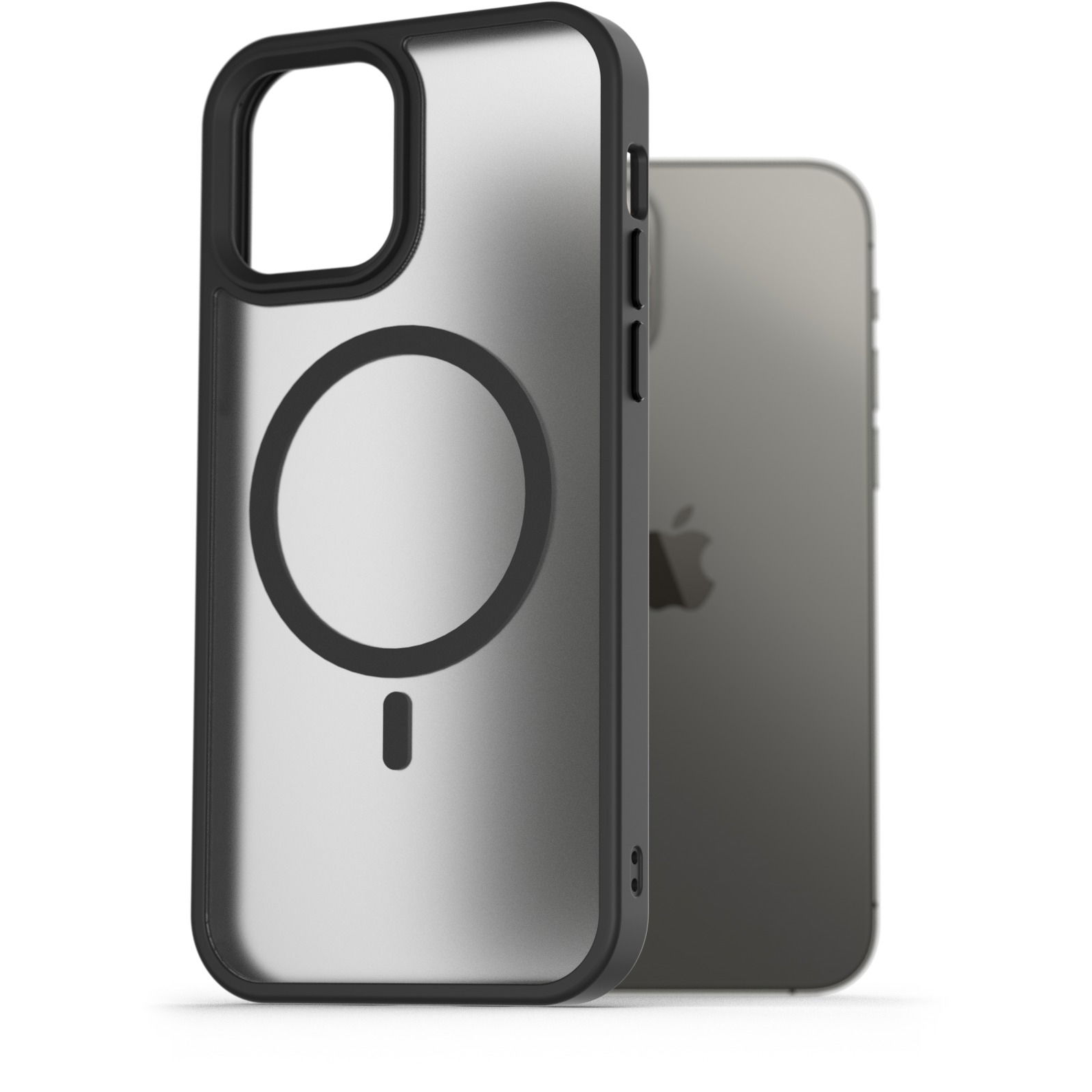 AlzaGuard Matte Case iPhone 12/12 Pro Magsafe fekete tok (AGD-PCMM25B)