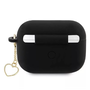 Защитен калъф Guess 4G Charms Heart Silicone за AirPods Pro 2, черен