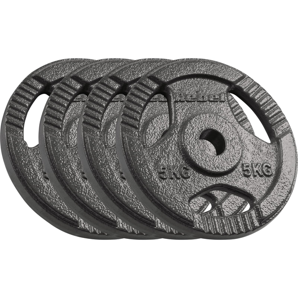  Rebel Zestaw obciążeń żeliwnych 4x5kg, otwór 31mm, talerz z uchwytami, REBEL ACTIVE