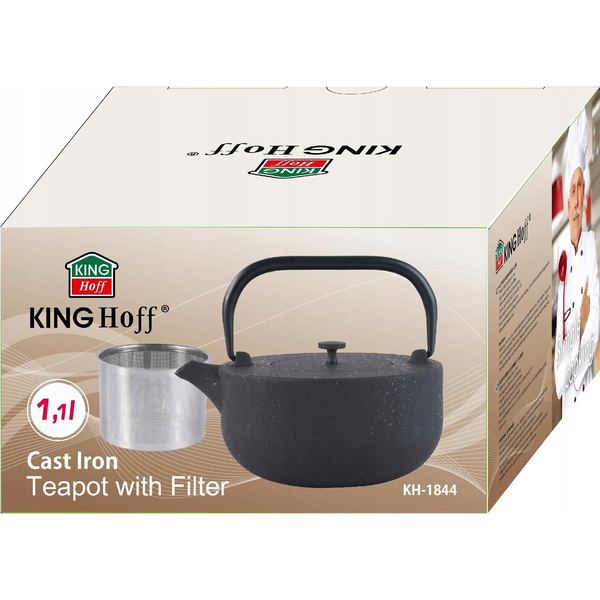  KingHoff ZAPARZACZ ŻELIWNY DZBANEK 1,1L Z FILTREM KINGHOFF KH-1844