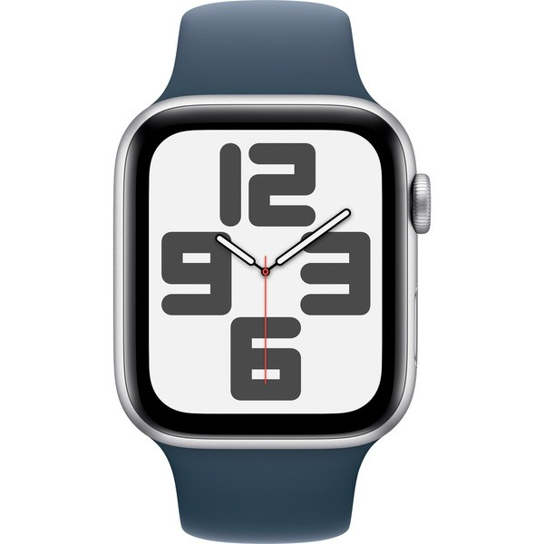 Apple Watch SE Aluminium Cellular 44mm Silber (Sportarmband sturmblau) S/M NEW (MRHF3QF/A)