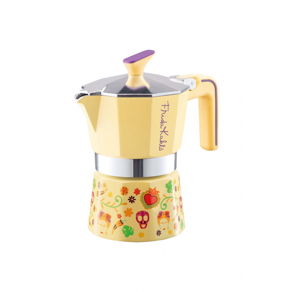 Pedrini 6TZ Frida Kahlo 6 személyes Kotyogós kávéfőző - Sárga