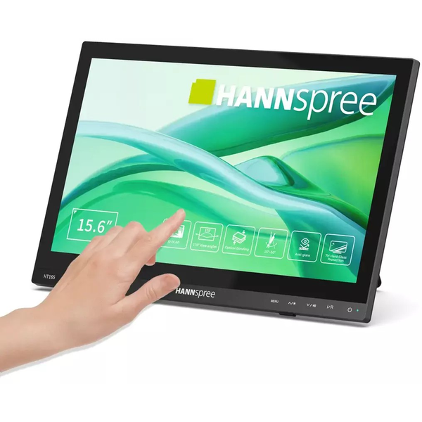Hannspree HT165HPB computerskærm 39,6 cm (15.6") 1920 x 1080 pixel Fuld HD LCD Berøringsskærm Sort