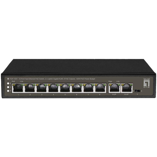 LevelOne FGP-1031 мрежов суич Неуправляем Gigabit Ethernet (10/100/1000) Захранване по Ethernet (PoE) Черен