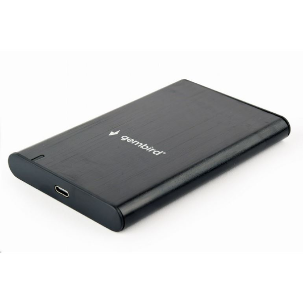 Калъф за външен хард диск, Gembird, Алуминиев, USB Type-C, Черен