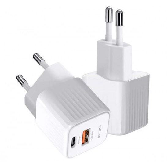 4smarts VoltPlug Duos hálózati gyorstöltő adapter USB Type-C 20W fehér (4S540114) (4S540114)