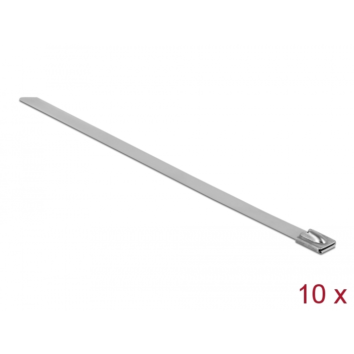 Delock Rozsdamentes Acél Kábelkötegelő Hossza 0,3m 10db. (18772)
