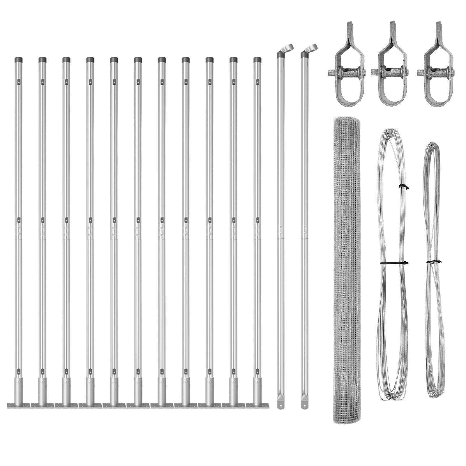 Hegesztett Drótkerítés 13 Flancos Poszttal 1.5x25 m Galvanizált acél (3352328)