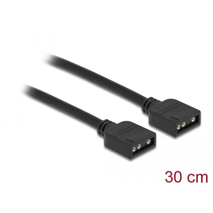 Delock RGB csatlakozó kábel 3 tűs 5 V-s RGB / ARGB LED fényhez 30 cm (86013) (DL86013)