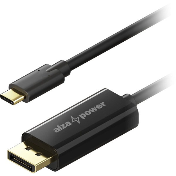 AlzaPower Core USB-C to DisplayPort 1.2 1m - fekete