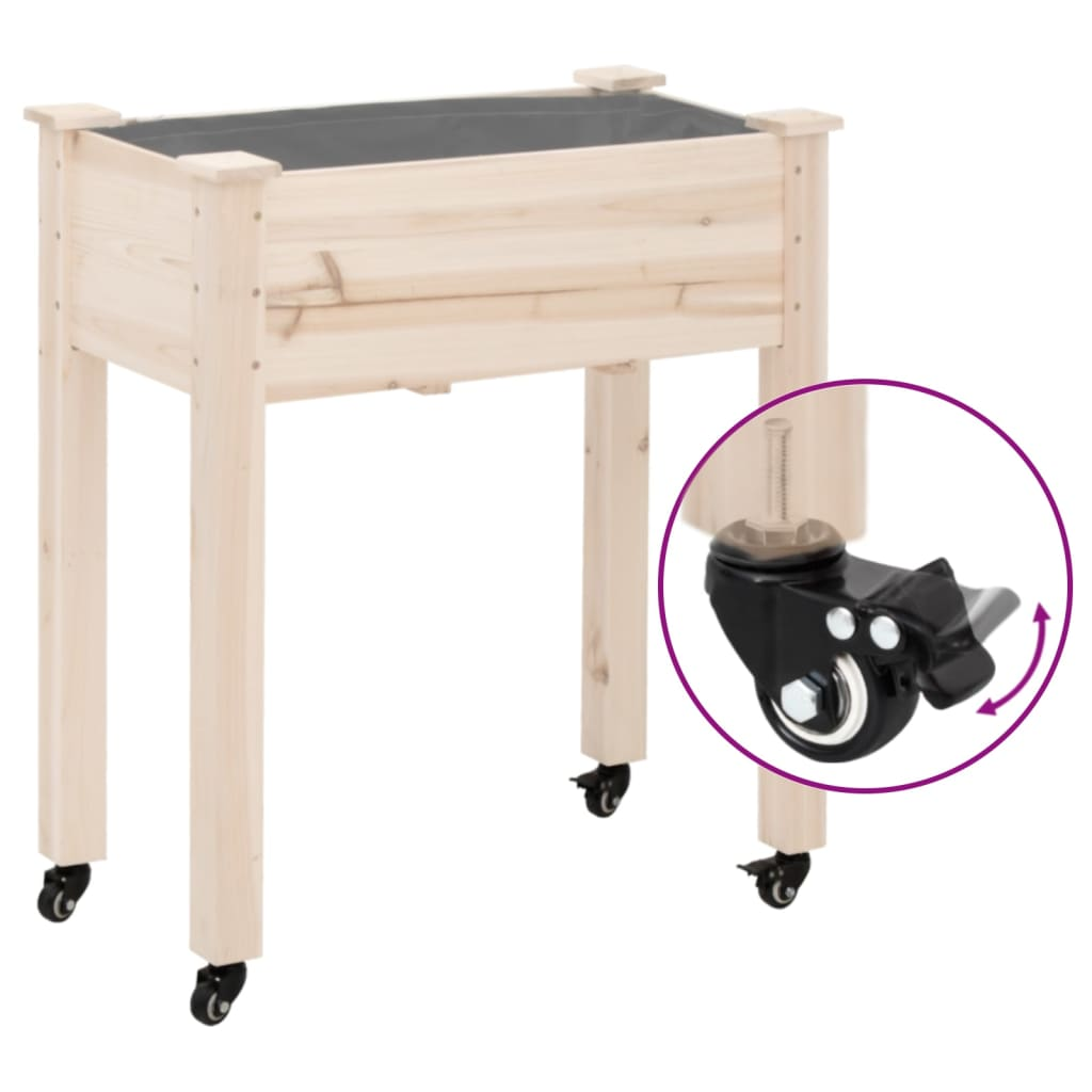 4 db fekete vas kerék ültetőládához 8 x 3,5 x 8 cm (364281)