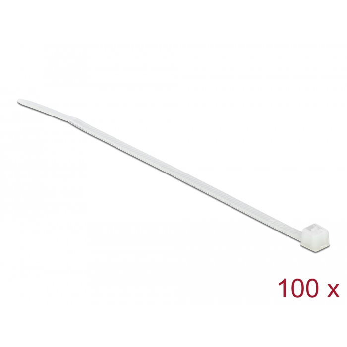 Delock kábelkötözők 100 x 2.5 mm 100 db átlátszó (18605) (D18605)