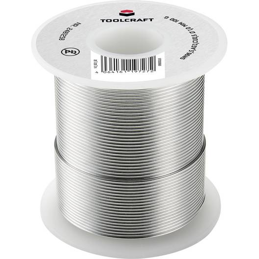 TOOLCRAFT Forrasztóón, ólommentes Tekercs Sn96,5Ag3Cu0,5 ROL1 100 g 1 mm (TO-7443774) (TO-7443774)