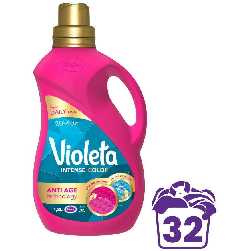 VIOLETA Intense color mosógél színes ruhákhoz, 1,8 l (3870128035362)
