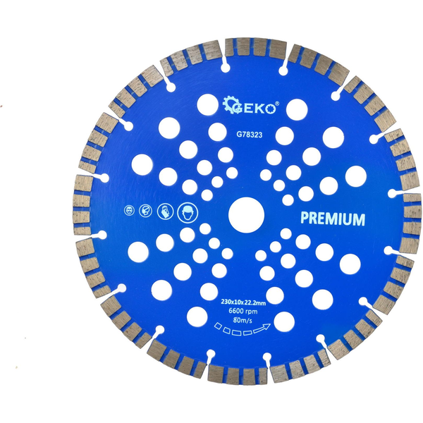 Geko tarcza diamentowa 230x10x22, 2mm turbo Premium by laser (G78323)