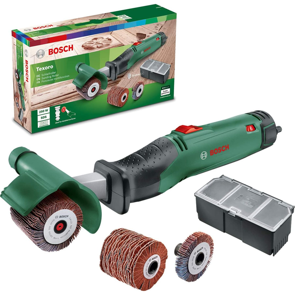 Bosch Texoro Rullo di levigatura 3000 Giri/min Nero, Verde, Grigio 250 W