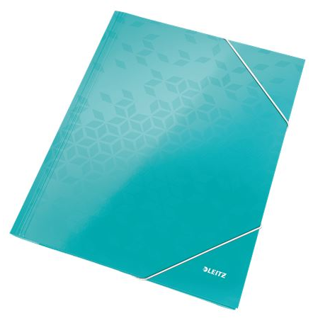 Leitz WOW karton gumis mappa jégkék (39820051) (Leitz39820051)