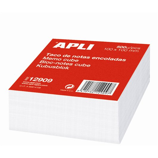Apli 100x100 mm Kockatömb - Fehér 500 lap / tömb