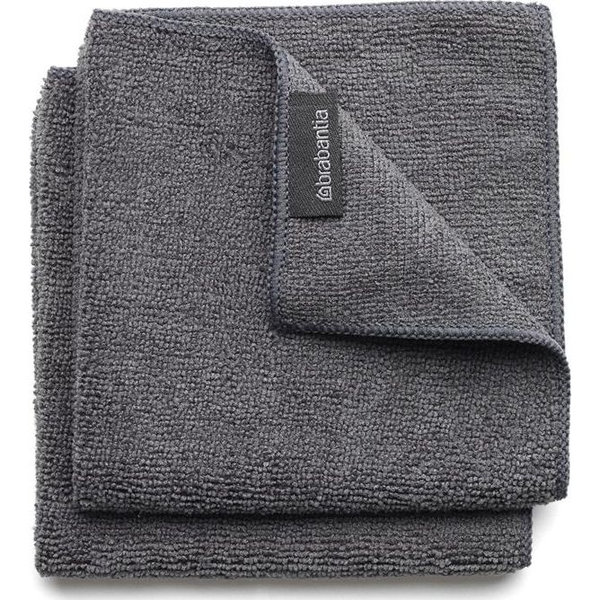 Brabantia SinkSide Microfibre Dish Cloths mikroszálas tisztítókendő, 2 db-os szett, sötétszürke, 300x300 mm - 118029