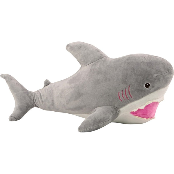  LeanToys Pluszowy Rekin Maskotka Przytulanka 50cm Siwy