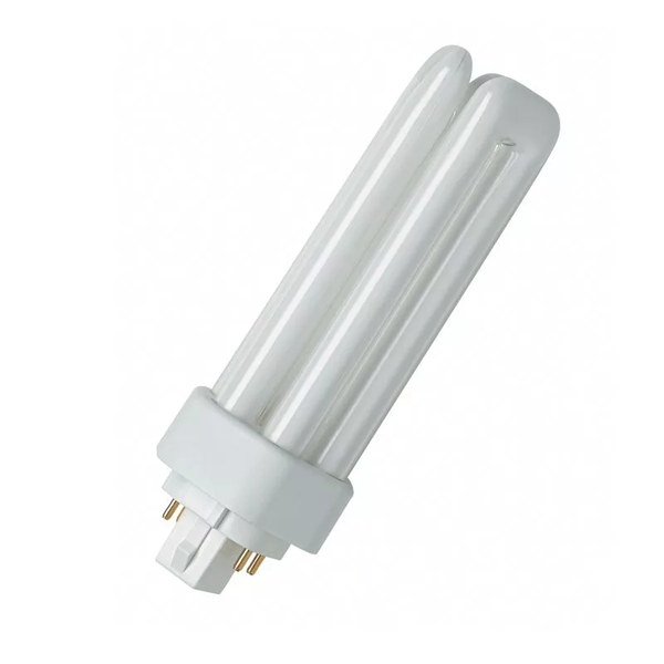 Bec fluorescent, Osram, G24q-3, 26W, 1800 lm, 3000K, Alb cald