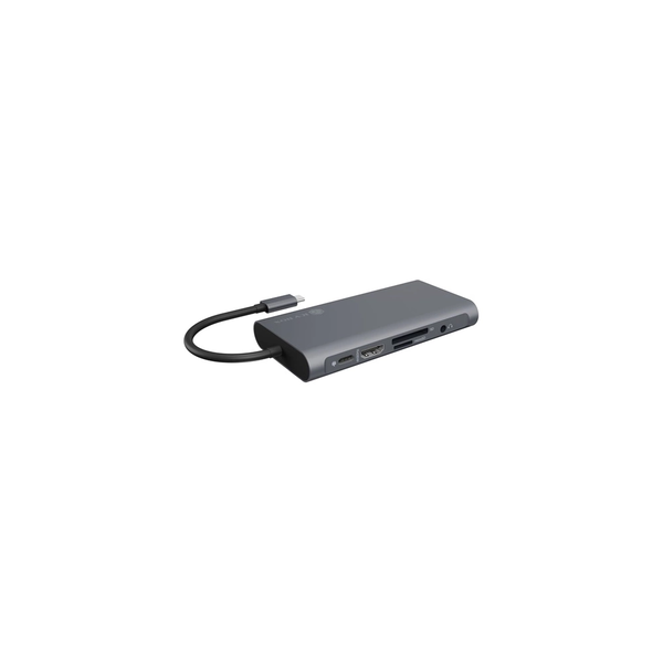 Raidsonic Icy Box IB-DK4040A-CPD dokkolóállomás - 10-in-1, USB 5Gb/s 1xType-C PD 100W, 3xType-A, HDMI 4K@60Hz, VGA, RJ45