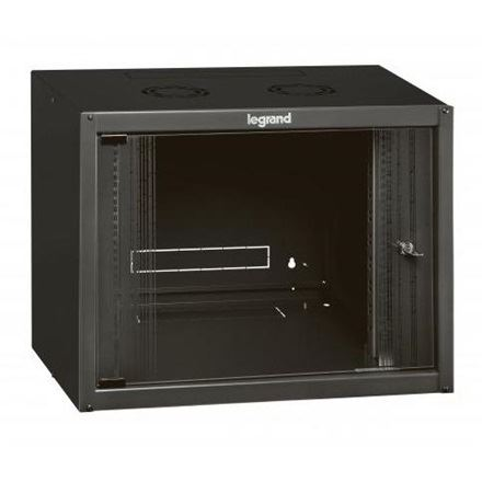 Legrand Linkeo fix 19" 9U Vægmonteret stativ Sort