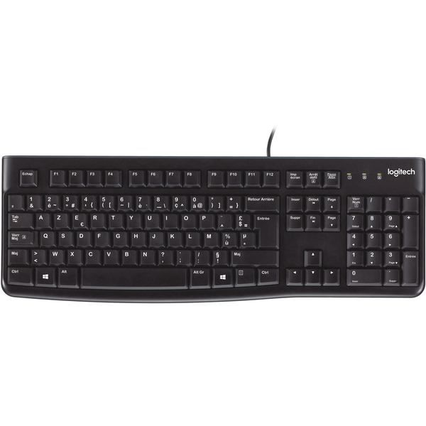 BE KB Logitech K120 Zwart bedraad (Belgische layout)
