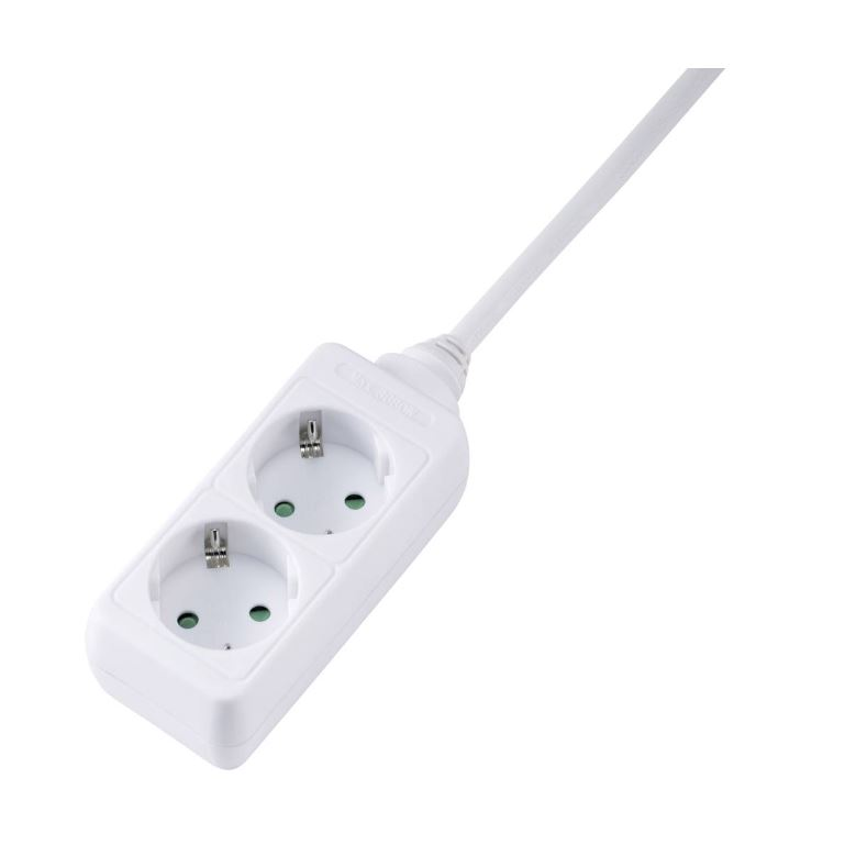 Sygonix védőérintkezős két aljaztos hálózati elosztó 1,5 m fehér (SY-5044444) (SY-5044444)