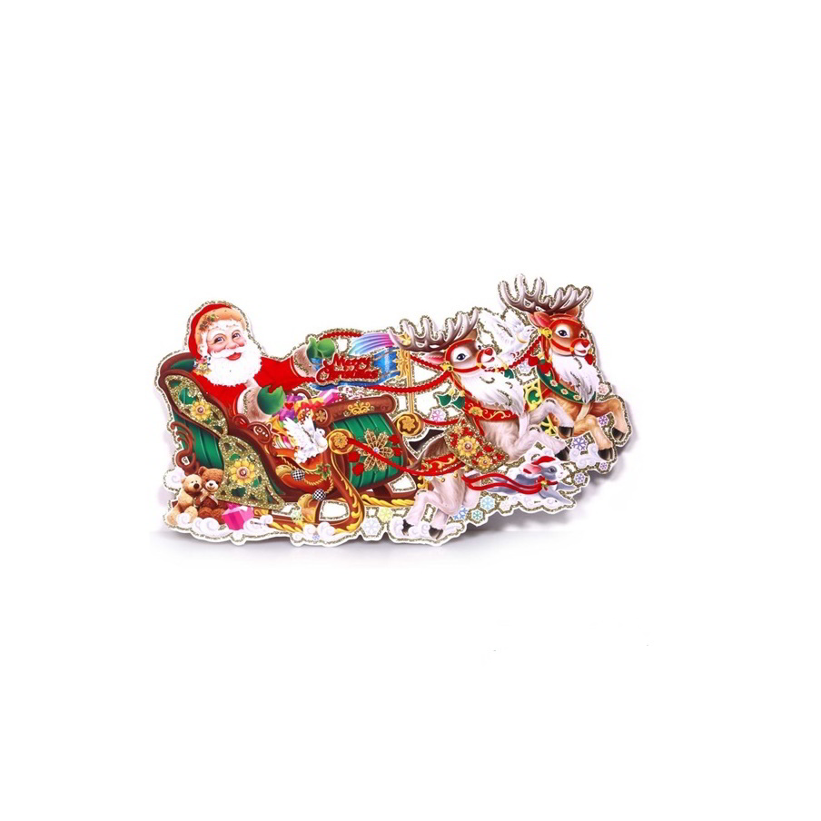 Iris 3D Mikulás 34x21cm 2db Karton Dekoráció (020-17)