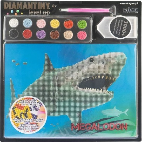 DIAMOND MOSAIC - LEVEL UP - MEGALODON (Gyémántmozaik - Szintlépés -
