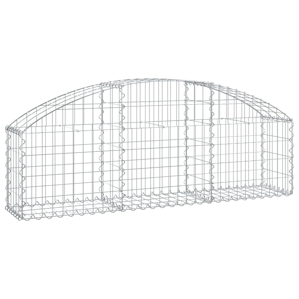íves horganyzott vas gabion kosár 150x30x40/60 cm (153442)