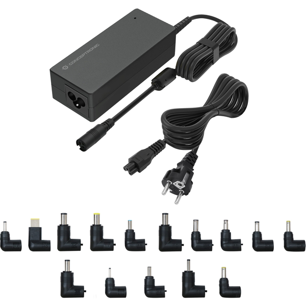 CONCEPTRONIC Univ. Notebook Netzteil inkl.15 Aufsätze    90W